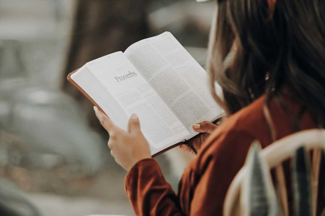 person reading book